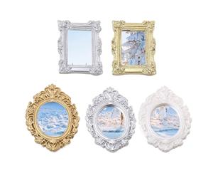 Miroir De - Cadre Baroque Victorien Européen | Décor Mural Miniature, Miroir De Maison De | Poupé Baroque Victorienne pour Amoureux Famille Amis Garçons Filles