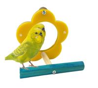 Miroir de cage à oiseaux - Miroir pour perroquet - Cage à jouets pour oiseaux - Cockatiel Short Reflection Toy, accessoires pour oiseaux en acrylique à suspendre pour une stimulation mentale et un