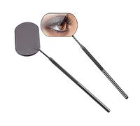 Miroir de cils pour extensions de cils Miroir de maquillage en acier inoxydable Miroir de cils détachable pour artiste de cils et technologie de cils Noir