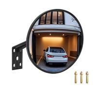 Miroir de Circulation Convexe 20cm Grand Angle Réglable Miroir de Sécurité pour allée, garage, parc, soutien pour l'intérieur et l'extérieur.