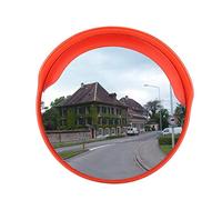 Miroir de Circulation Convexe de Sécurité, Miroir de Circulation Intérieur et Extérieur, pour Entrée de Véhicule, Entrepôts, Garages, Magasins et Bureaux, Rose, Diamètre 45 cm