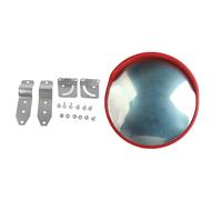 Miroir de Circulation Grand Angle Miroir Convexe de sécurité Rond pour allée Route avec visibilité à 130 degrés Plastique Durable résistant aux intempéries Orange diamètre 45 cm