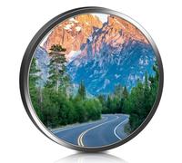 Miroir de circulation : miroir convexe de 30 cm, grand angle, rond, parabolique, miroir panoramique pour garage, trafic, allée, cour, entrepôt, utilisation en extérieur et en intérieur, noir