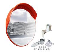Miroir de Circulation, Miroir de Circulation avec Support Mural, Miroir Convexe extérieur, Miroir d'allée Rouge, Miroir d'angle Mort pour allée, miroirs convexes, pour allées, magasins et bu