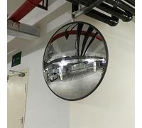 Miroir de Circulation, Miroir Sortie Garage, Adapté aux Garages, Entrepôts, Centres Commerciaux, Bureaux à Domicile, Visibilité à 360°(Black,80cm/31.5in)