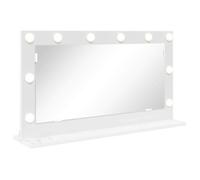 Miroir de coiffeuse LED - vidaXL - 80x45x18 cm - Blanc - Verre et bois composite - Éclairage LED - Blanc chaud
