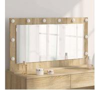vidaXL Miroir de coiffeuse Chêne Sonoma 100 x 55 x 18 cm MDF verre avec LED blanc chaud
