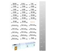 Miroir De Courbe De Croissance Pour Mur, Toise De Croissance Des - Miroir De Mesure De La Hauteur, Courbe De Croissance Miroir Puzzle, Règle De Miroir Flexible Et Incassable Pour La Croissan