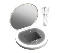 Miroir De Courtoisie - ABS + Verre 9,7x9,7x1,8cm | Miroir De Maquillage Anti-UV | Caméra UV | Compact Et Portable Pour Le Contrôle De Beauté, L'inspection Des Soins De La Peau, L'utilisation En Voyage