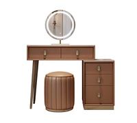Miroir De Courtoisie Avec Lumières Et Ensemble De Armoire de rangement for commode tout-en-un armoire de rangement rétractable et montée à gauche/droite avec tiroirs et miroir éclairé à intensité vari