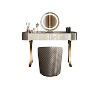 Miroir De Courtoisie Avec Lumières Et Ensemble De Commode en ardoise Armoire de rangement minimaliste simple Table de maquillage + Miroir de maquillage + Tabouret de maquillage Ensemble Design de bure
