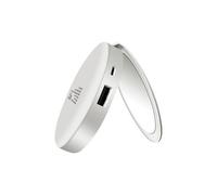 Miroir De Courtoisie Avec Lumières Led Et Banque D'Alimentation 3000Mah,Portefeuille De Maquillage Portable,Mini Miroir De Beauté De Poche Avec Banque D'Alimentation.White.