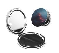 Miroir de courtoisie Compact imprimé Volcan pour Filles et Femmes, Miroir de Maquillage Pliable élégant pour Portefeuille, Poche à Main, Miroir cosmétique grossissant Double Face