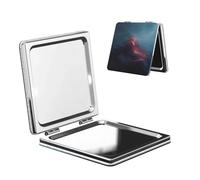 Miroir de courtoisie Compact imprimé Volcan pour Filles et Femmes, Miroir de Maquillage Pliable élégant pour Portefeuille, Poche à Main, Miroir cosmétique grossissant Double Face
