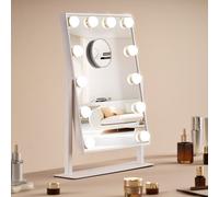 Miroir de courtoisie Hollywood avec éclairage variable - Miroir de courtoisie 410x300mm - Miroir de maquillage pour une lumière parfaite - Salons de coiffure & maison