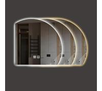 Miroir de courtoisie LED de 50 cm avec contrôle tactile à intensité variable 3 modes de couleur, fonction anti-buée, miroir de salle de bain intelligent de 60 cm, miroir mural HD de 70 cm, parfait