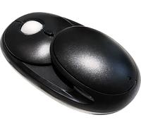 Miroir de courtoisie magnétique, souris Bluetooth à trois modes, 2,4 G + Bluetooth 3.0 + Bluetooth 5.0, charge de type C, 3 vitesses, DPI réglables, batterie au lithium rechargeable intégrée, noir