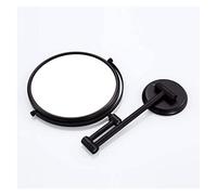 Miroir de courtoisie Mural Noir Minimaliste pour Salle de Bain, Miroir de Maquillage de 20 cm, grossissement 3 Fois, Miroir Double Pliable