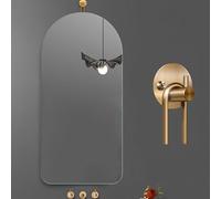 Miroir de courtoisie Mural pour la Maison, lavabo de Salle de Bain, Miroir Haute définition Anti-Explosion, sans Cadre, Installation Facile, pour entrée, Chambre, Salle de Bain, Salon (Or ro