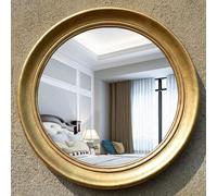 Miroir de courtoisie rond français, miroir mural décoratif pour entrée, miroir vintage avec cadre en résine, améliore la décoration de la salle de lavage