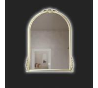 Miroir De Courtoisie Vintage à LED 24x31 Miroir Suspendu Antique Orné Arqué Grand Miroir Mural De Salle De Bain Doré 28x39 Miroir De Décoration Intérieure à in, Champagne, 60x80cm