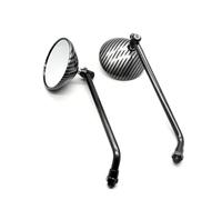 Miroir de fin Rétroviseur Moto M8 M10, Rétroviseur Latéral Rond Réglable Universel Pour CM250/500 Pour Vespa Pour GTS 125 300(Carbon fiber color)