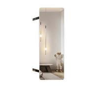 Miroir De Garde-robe, Miroir Coulissant Intérieur, Miroir De Dressing Sur Toute La Longueur, Miroir Télescopique Rotatif For Vêtements, Miroir Pliant Coulissant Intégré ( Color : White , Size : 120*35