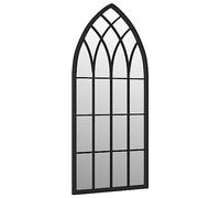 Miroir de jardin Noir 100x45 cm Fer pour utilisation extérieure