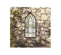 Vidaxl Miroir De Jardin Noir 100x45 Cm Fer Pour Utilisation Extã©Rieure