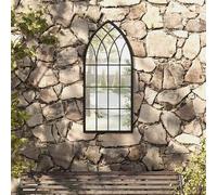 Miroir de jardin Noir 70x30 cm Fer pour utilisation extérieure