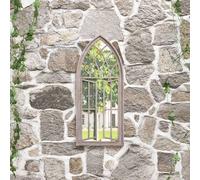 Miroir de Jardin Noir 100x45 cm Fer pour Utilisation Extérieure Mural vidaXL