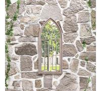 Miroir de Jardin Noir 100x45 cm Fer pour Utilisation Extérieure Mural vidaXL