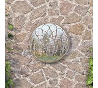 Miroir de Jardin Noir 40x3 cm Fer Rond Utilisation Extérieure Décoratif vidaXL