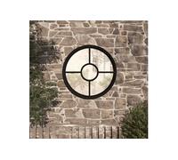 Vidaxl Miroir De Jardin Noir 60x4 Cm Fer Rond Utilisation Extã©Rieure