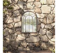 Miroir de Jardin Noir 60x45 cm Fer pour Utilisation Extérieure Mural vidaXL