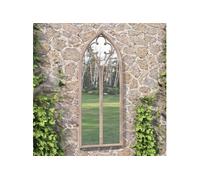 vidaXL Miroir de jardin, Sable, 100x45cm Fer pour utilisation extérieure Multicolore G