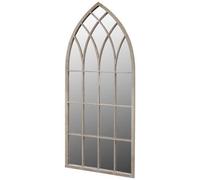 Miroir de jardin - vidaXL - 50x115 cm - Blanc antique - Fer et verre - Style vintage