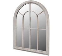 Miroir de jardin - vidaXL - 69x89 cm - Blanc antique - Fer et verre - Style vintage