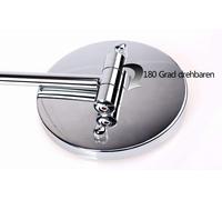 Miroir De Maquillage, 10x Grossissement, Ø 20 Cm Miroir Mural, Pliable Miroir De Salle De Bain, Double Visage Miroir De Mural, Tournant Miroir De Rasage, Chromage, Kxd3107-10x
