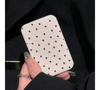 Miroir de maquillage à double face en forme de cœur avec flip Verre