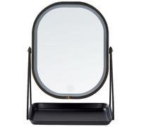Miroir de Maquillage avec Éclairage LED 20 x 22 cm en Métal Doré Dordogne