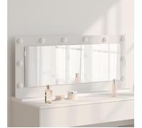 Miroir de maquillage avec lumières LED Blanc 100x45x18 cm