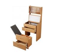 Miroir de maquillage avec lumières LED, tiroirs de rangement et tabouret doux pour l'organisation de la chambre à coucher - Parfait pour les coiffeuses et les applications cosmétiques