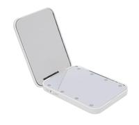 Miroir de maquillage compact à LED avec lumière grossissement 2 côtés, petit miroir cosmétique éclairé portable pour voyage, verre ABS, batterie 200 mAh