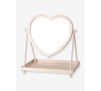 Miroir de maquillage cœur ROSE KNOCK DOWN rice rose pâle TU