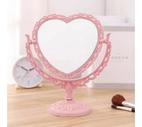 Miroir De Maquillage De Bureau En Forme De C?ur Pour Femme,Portable,Double Face,Cosmétique Compact,Nouveau.Pink