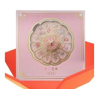 Miroir De Maquillage De Style Chinois - Mini Miroir Pliant | Miroirs Cosmétiques Portables, Pour Femmes, Filles, Dames, Mères De Voyage, Double Face, Respectueux Du Sac À Main, Motif Déesse À 12