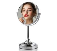 Miroir de maquillage de table OVENTE 7'' avec grossissement 1X/7X Conception pivotante 360 et miroir de courtoisie autoportant double face Par