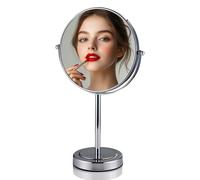 Miroir de maquillage de table OVENTE 8"" avec grossissement 1X/7X, design pivotant à 360 et miroir de courtoisie autoportant double face, parfai