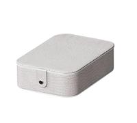 Miroir de maquillage de voyage avec lumière - Sac de rangement texturé - Trousse d'accessoires de maquillage, sac de voyage, lumière, zone de rangement séparée, étui spacieux pour le rangement, blanc